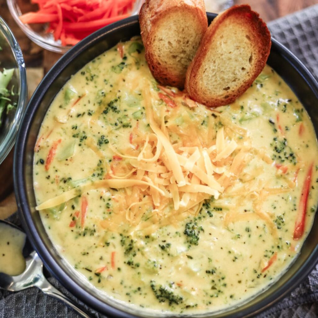 Creamy Broccoli Cheddar Soup One Stop Chop