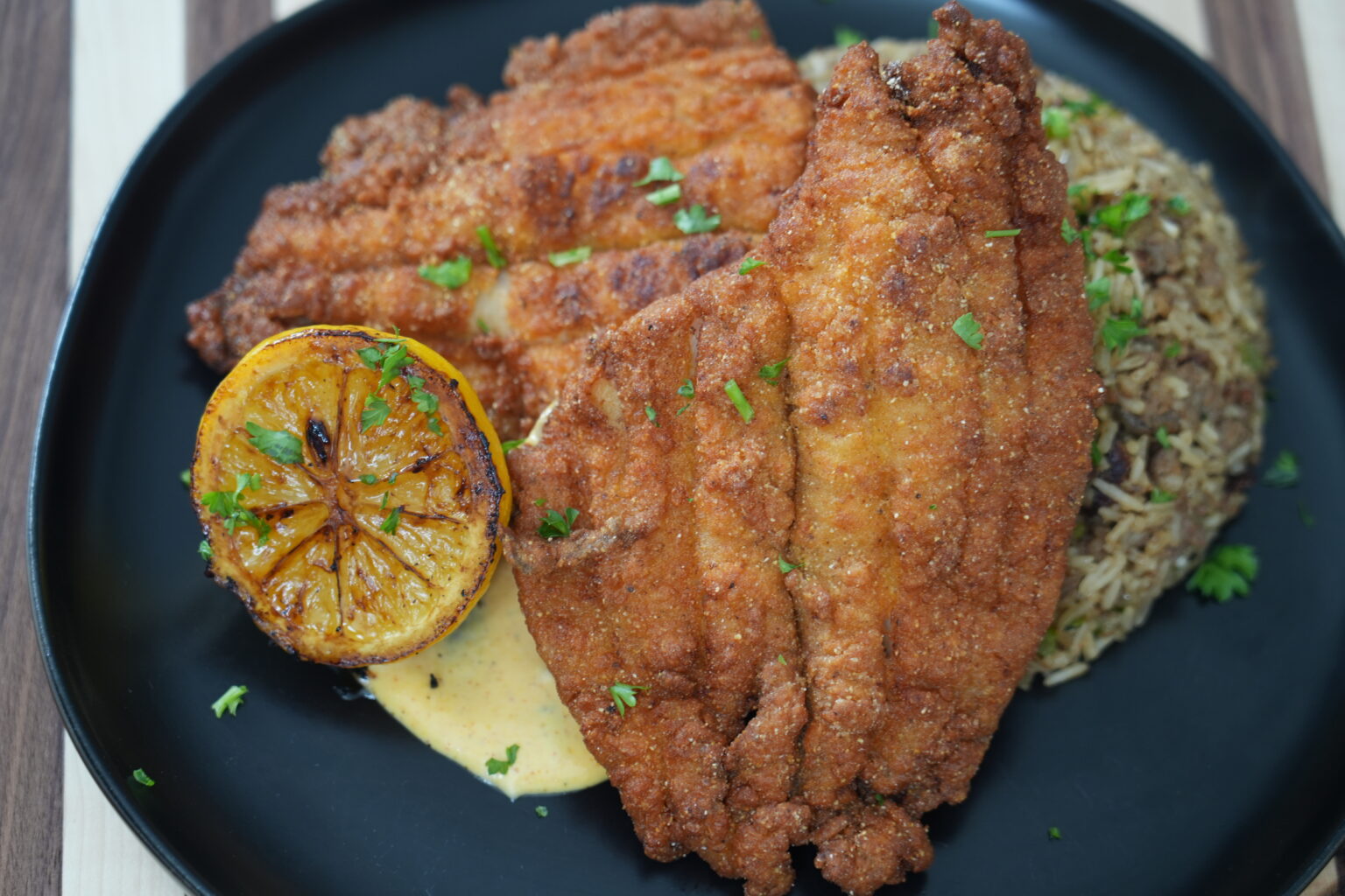 Southern Mustard Fried Flounder One Stop Chop